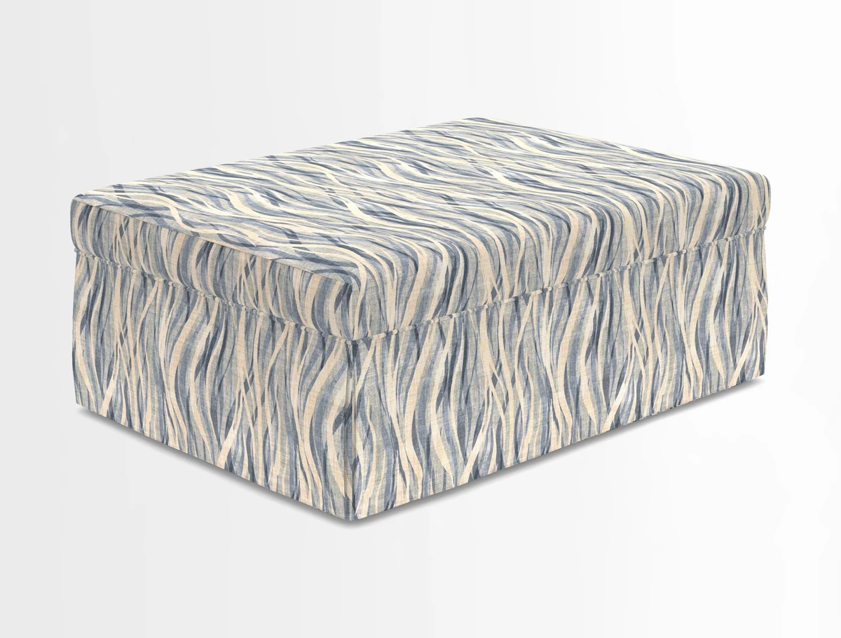 Fontwell footstool in Globe Thistle Storm