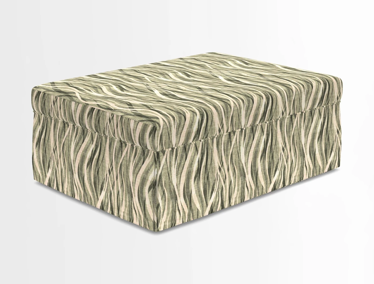 Fontwell footstool in Globe Thistle Storm