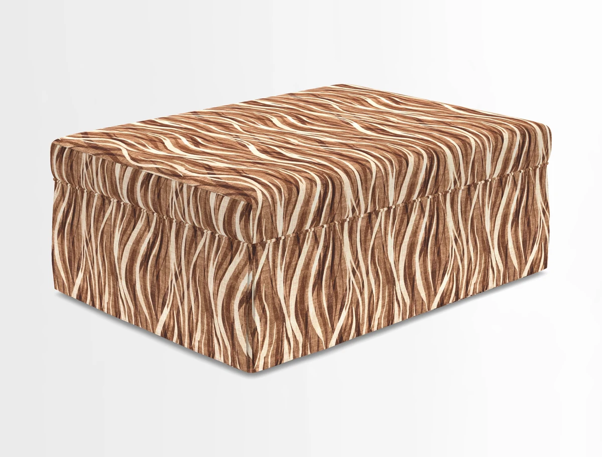 Fontwell footstool in Globe Thistle Storm