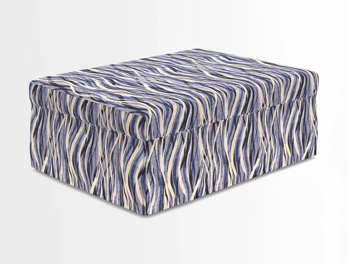 Fontwell footstool in Globe Thistle Storm