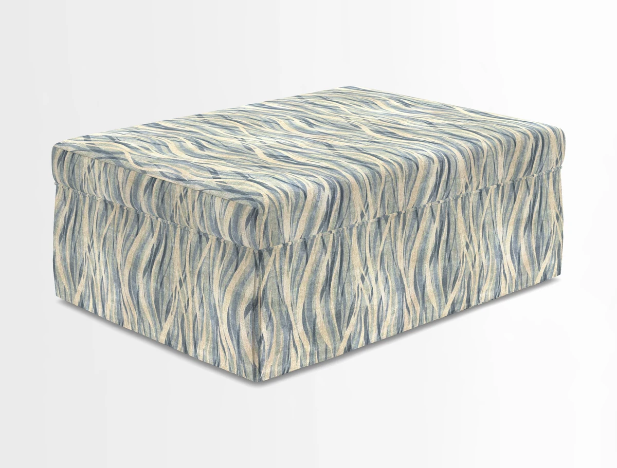 Fontwell footstool in Globe Thistle Storm