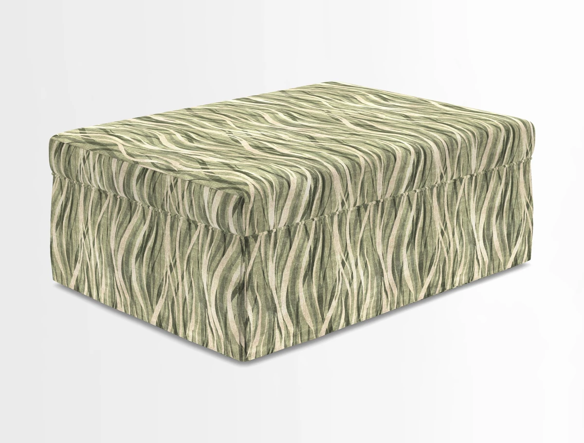 Fontwell footstool in Globe Thistle Storm