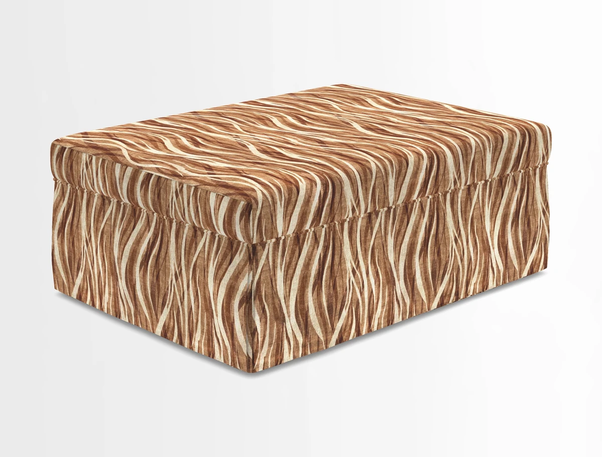 Fontwell footstool in Globe Thistle Storm