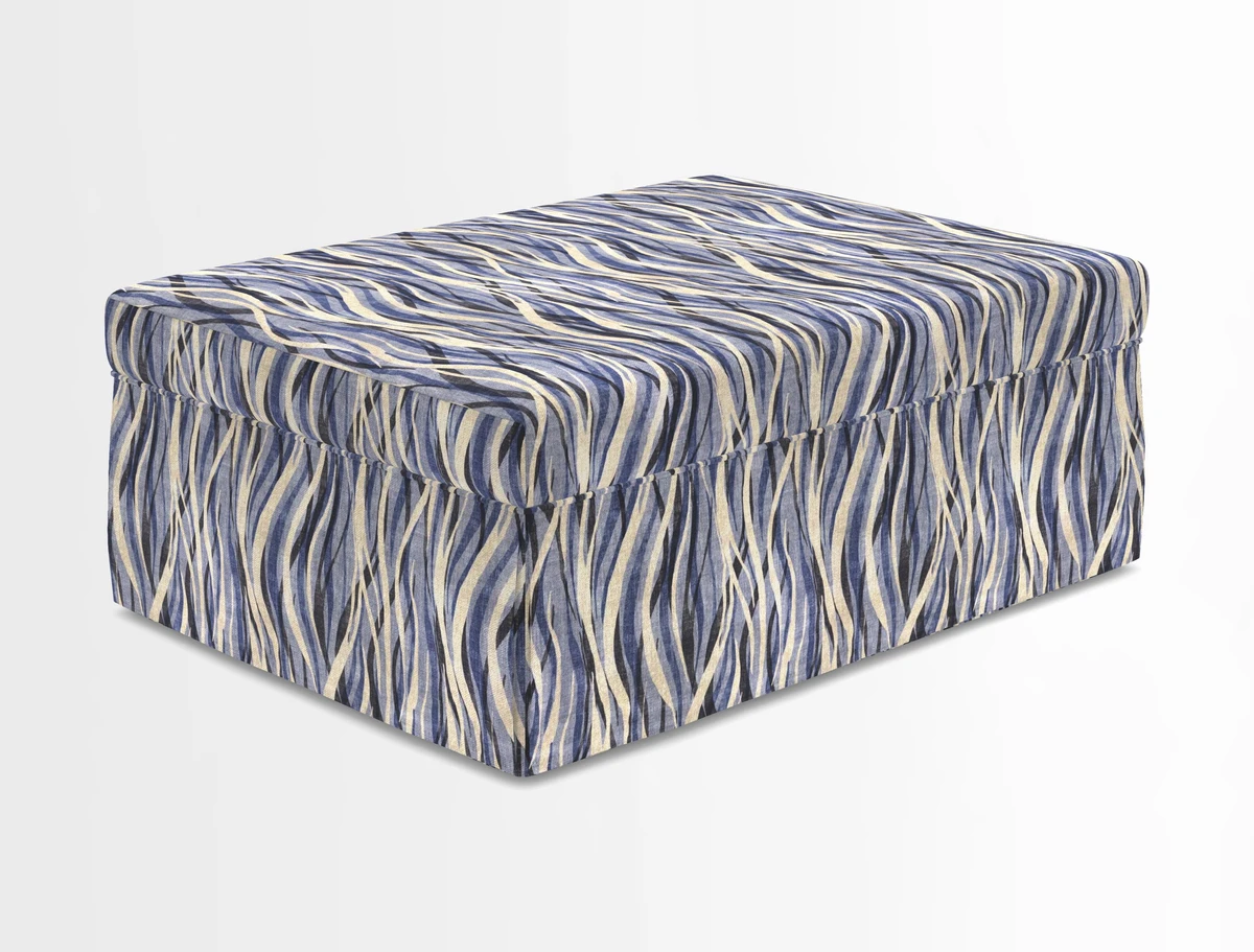 Fontwell footstool in Globe Thistle Storm