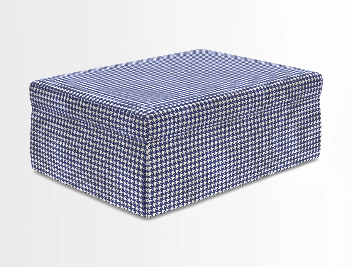 Fontwell footstool in Globe Thistle Storm
