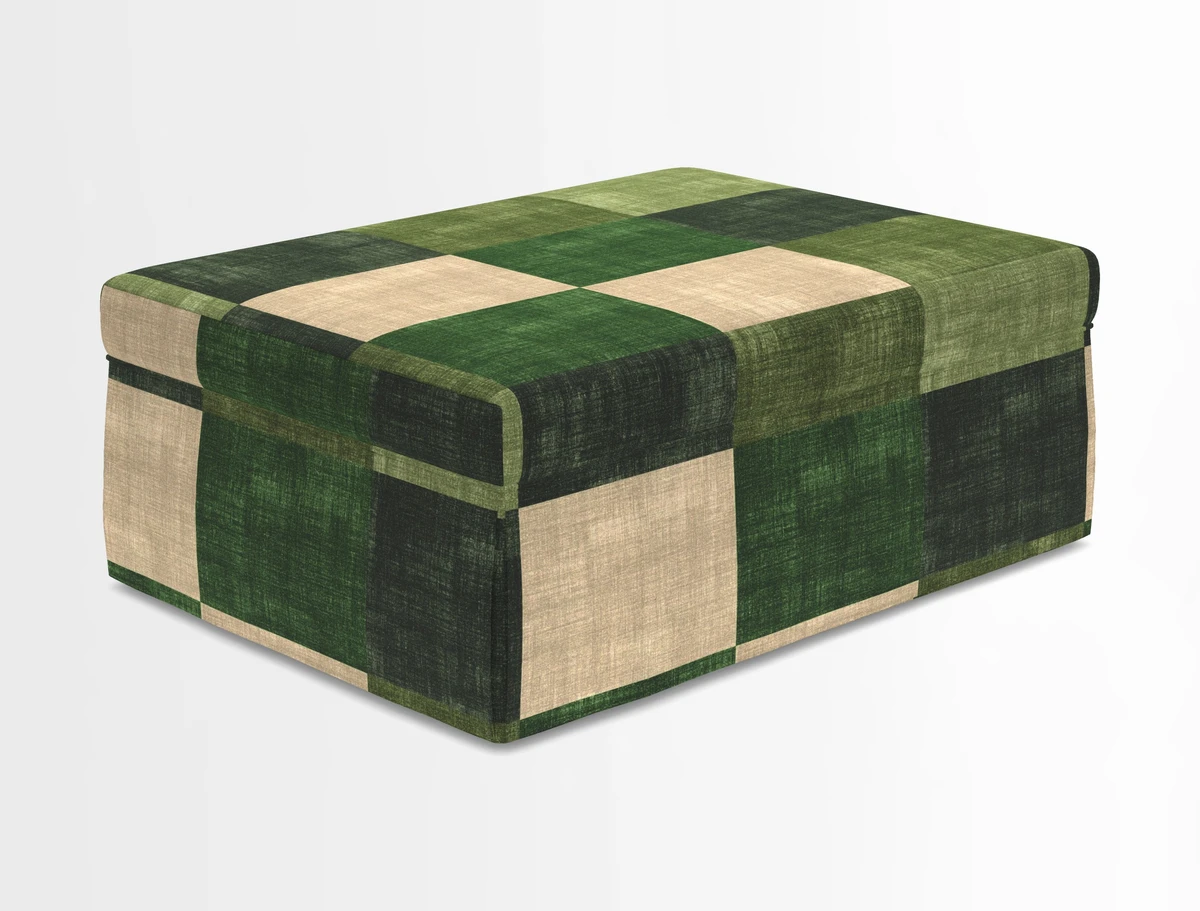 Fontwell footstool in Globe Thistle Storm