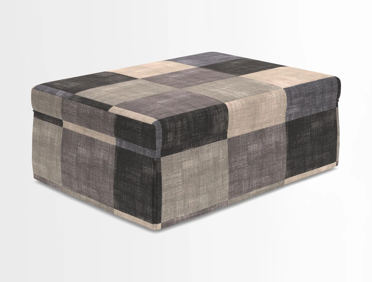 Fontwell footstool in Globe Thistle Storm