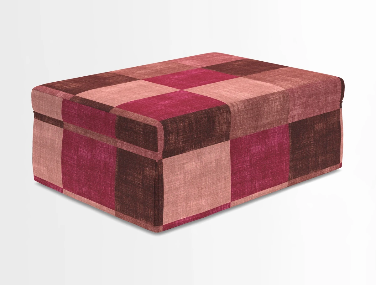 Fontwell footstool in Globe Thistle Storm