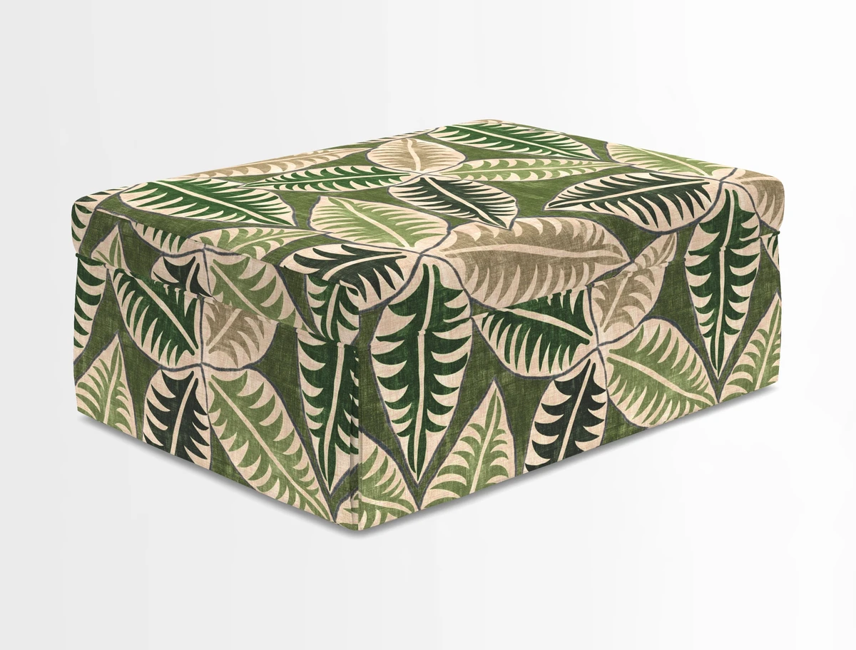 Fontwell footstool in Globe Thistle Storm