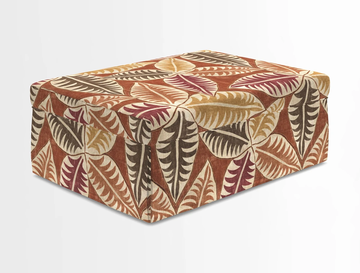Fontwell footstool in Globe Thistle Storm