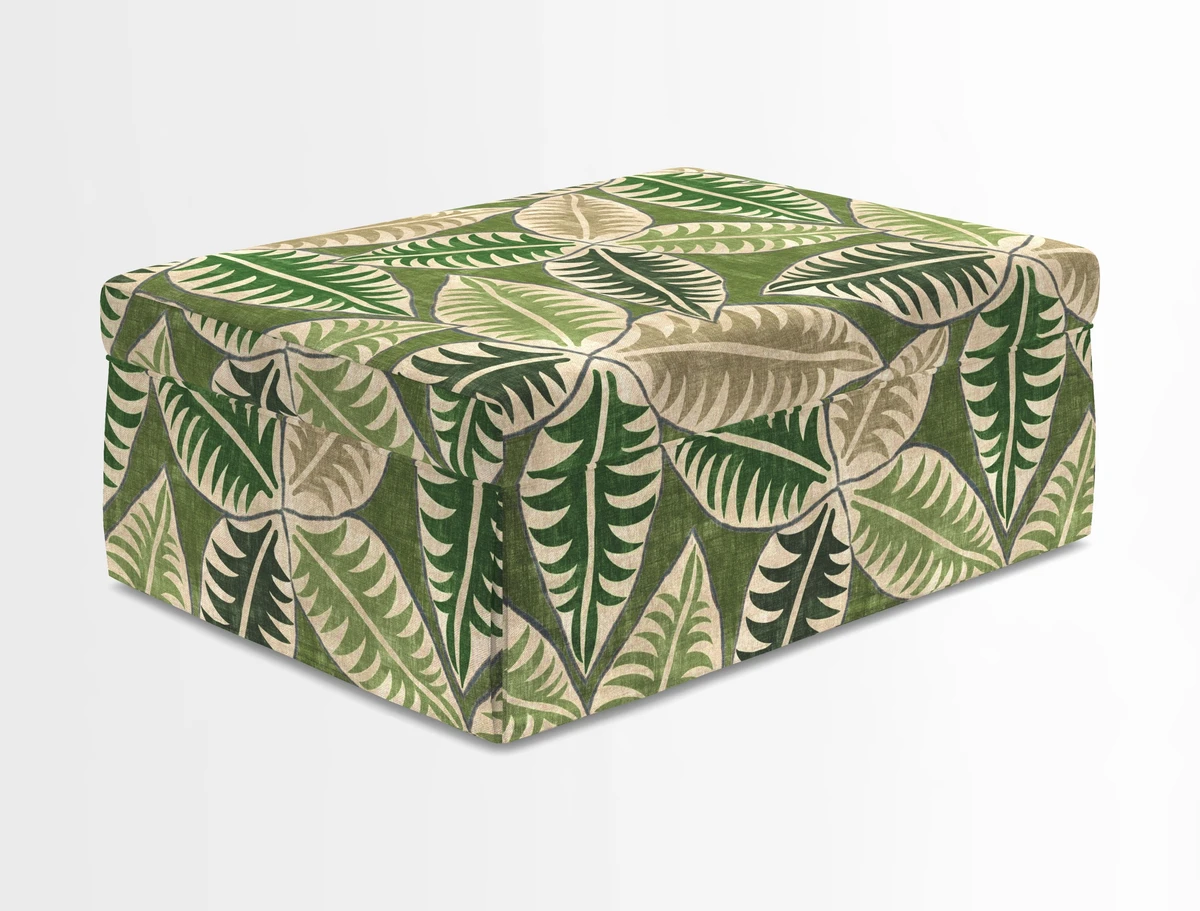 Fontwell footstool in Globe Thistle Storm