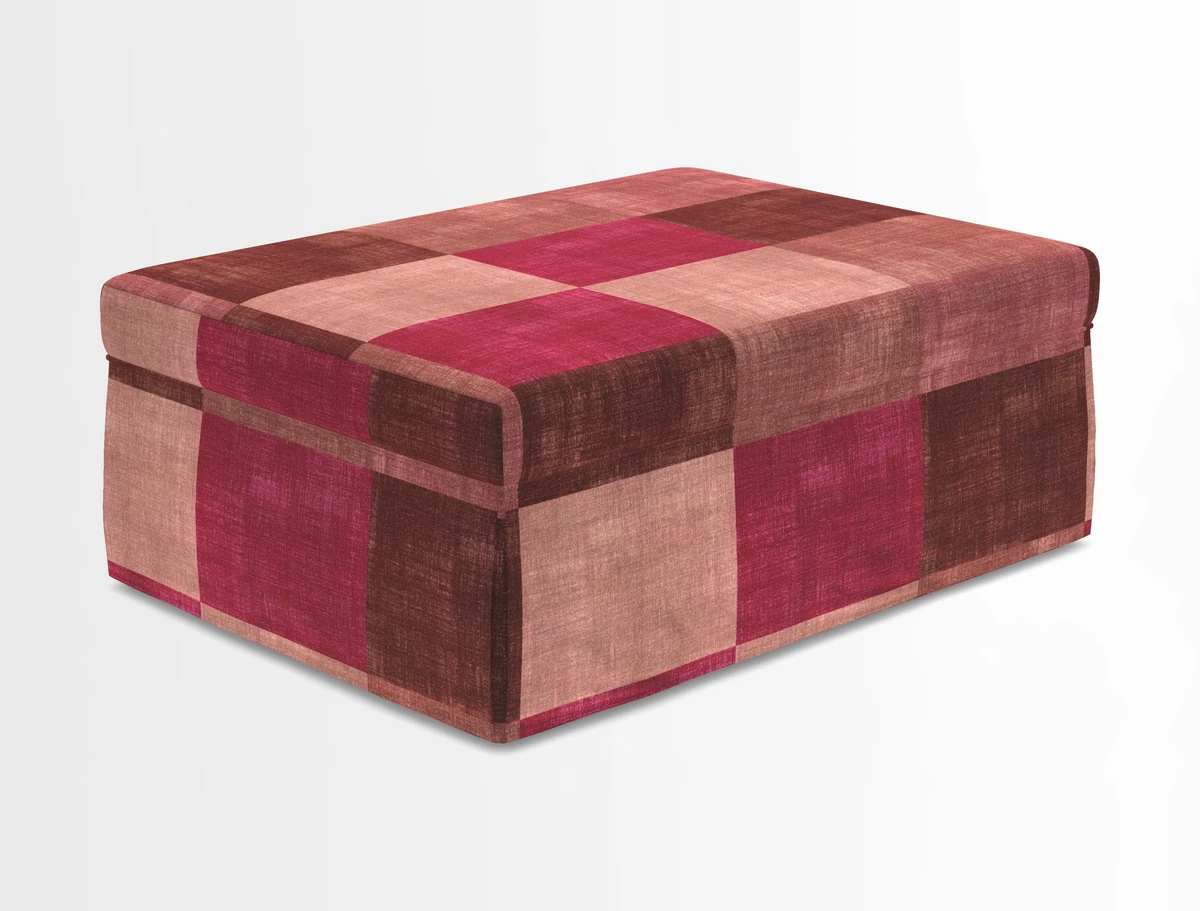 Fontwell footstool in Globe Thistle Storm