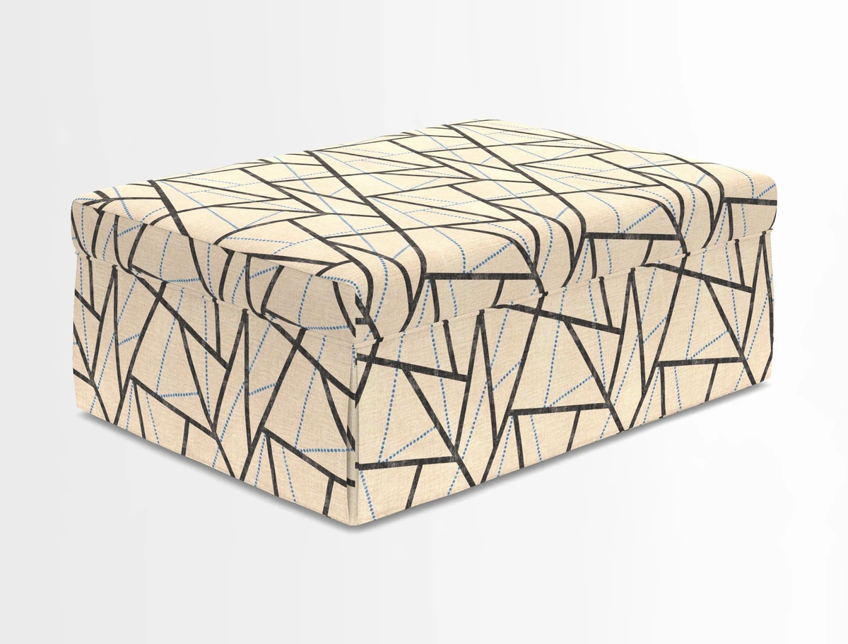 Fontwell footstool in Globe Thistle Storm