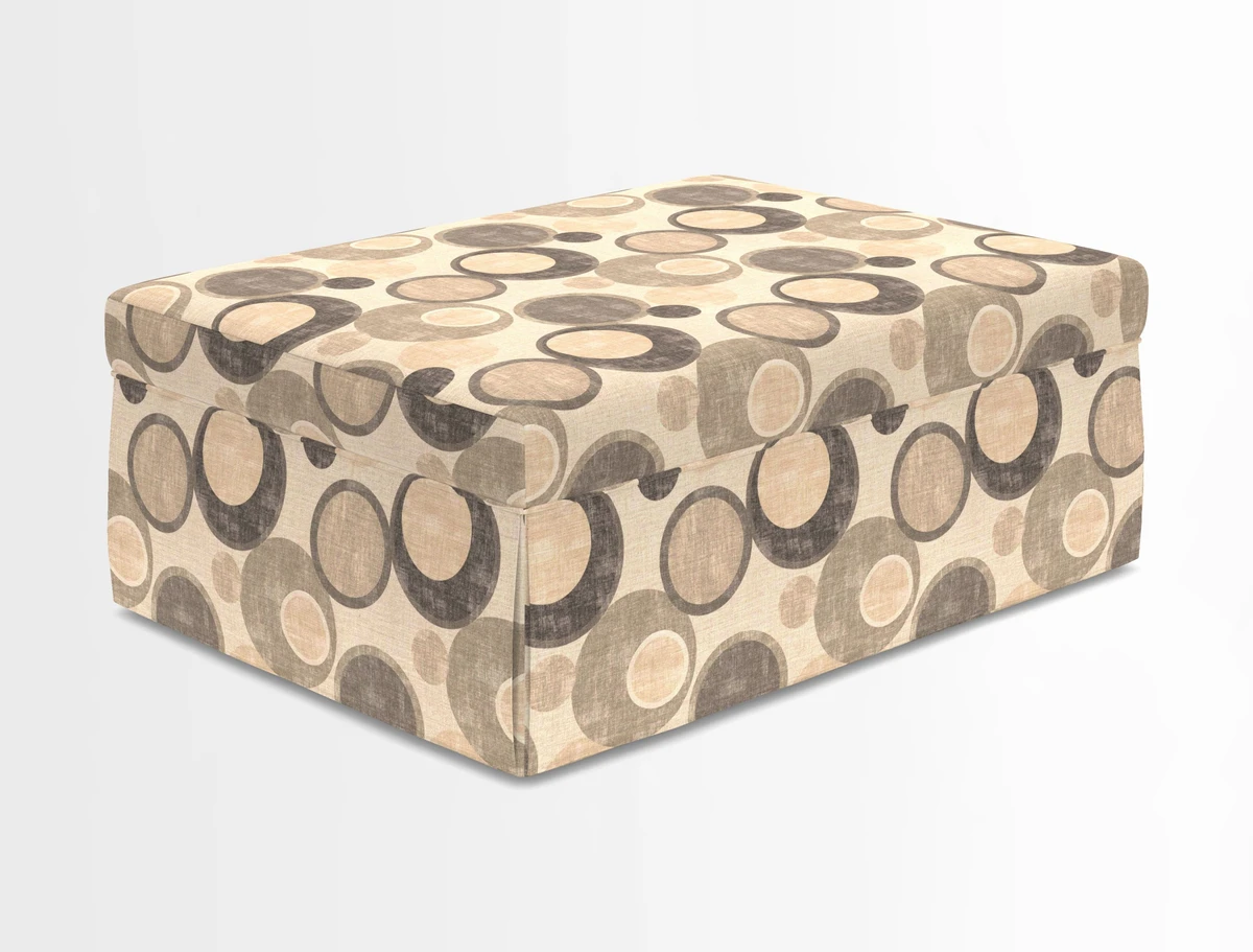 Fontwell footstool in Globe Thistle Storm