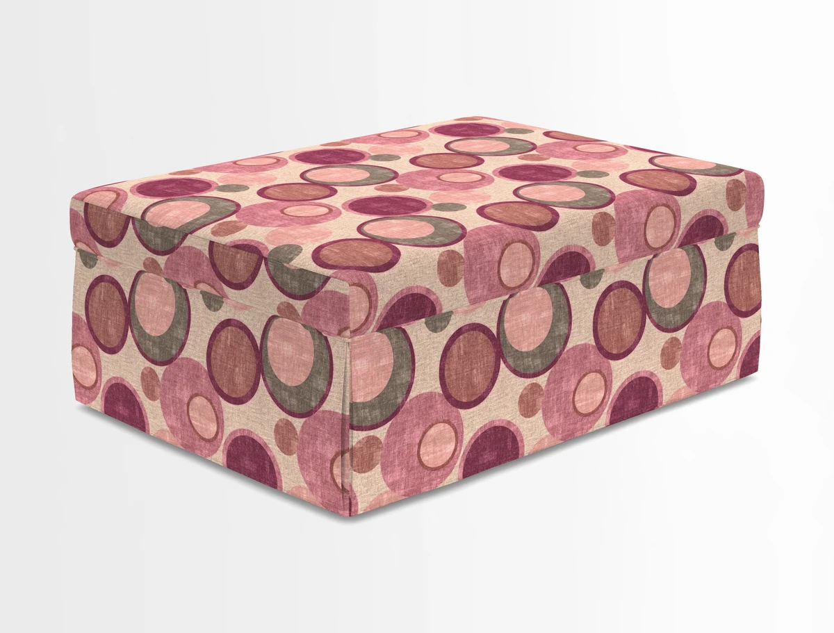 Fontwell footstool in Globe Thistle Storm