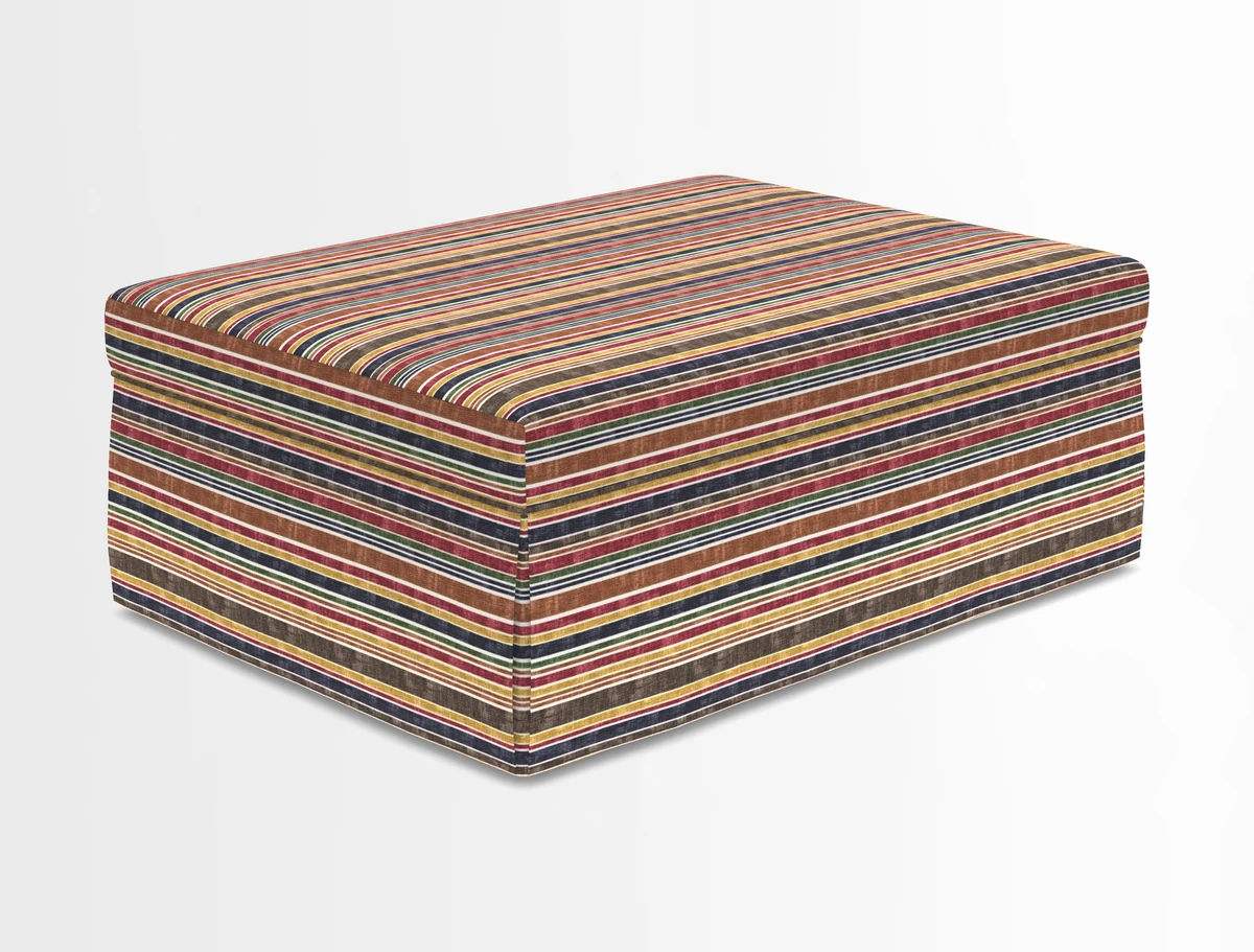 Fontwell footstool in Globe Thistle Storm