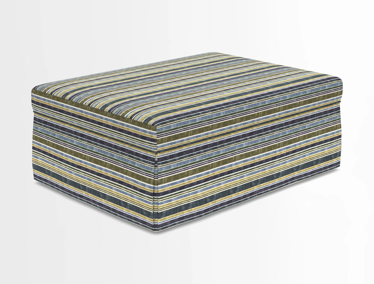 Fontwell footstool in Globe Thistle Storm