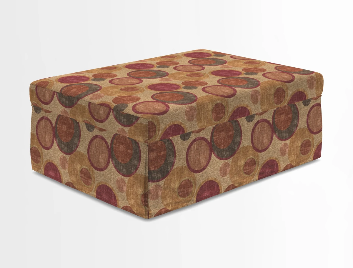 Fontwell footstool in Globe Thistle Storm