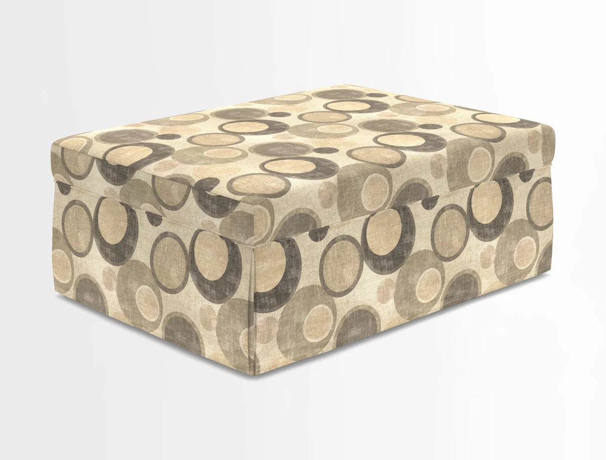 Fontwell footstool in Globe Thistle Storm