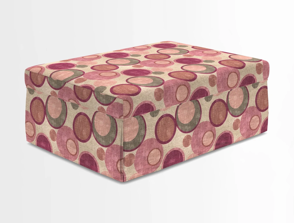 Fontwell footstool in Globe Thistle Storm