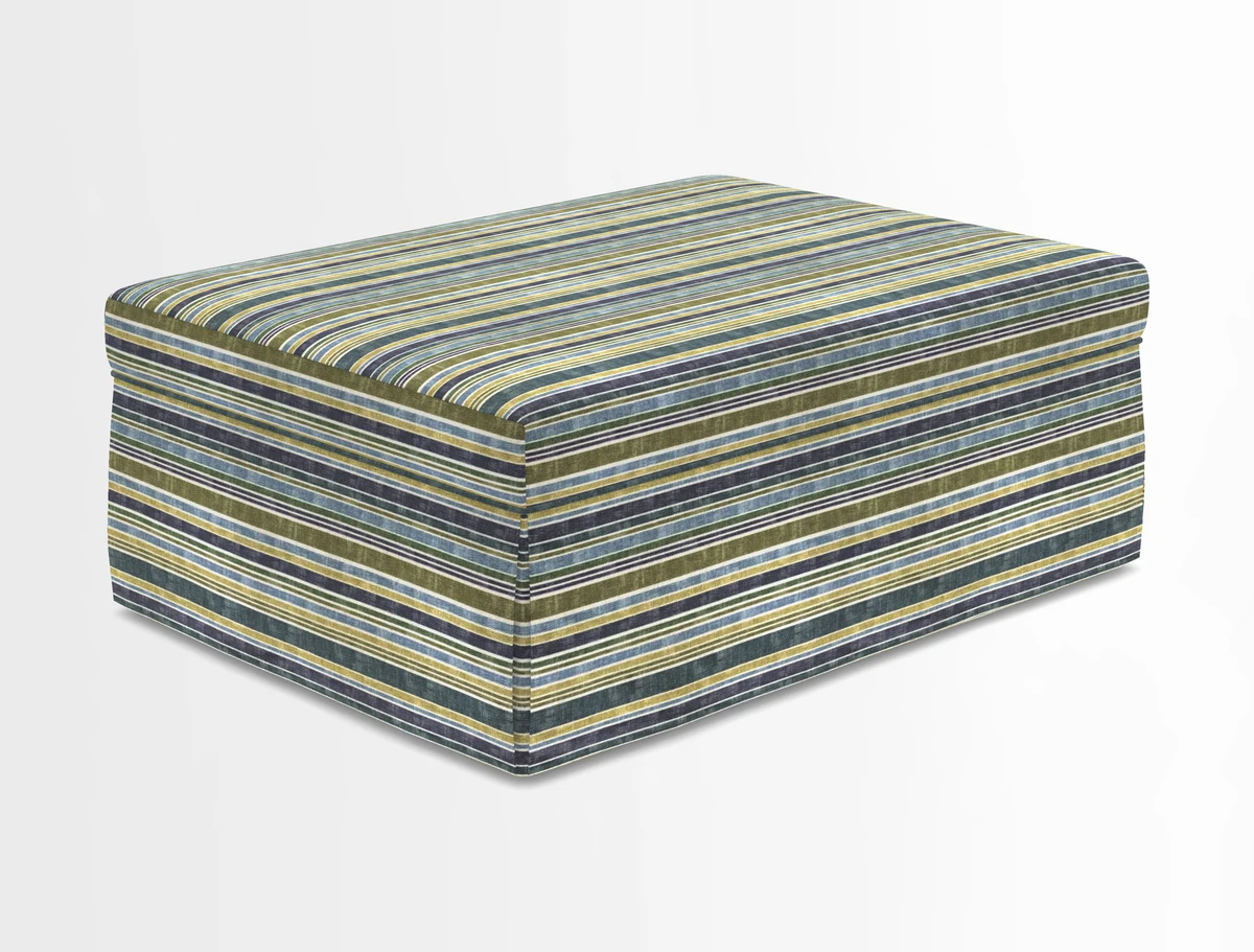 Fontwell footstool in Globe Thistle Storm