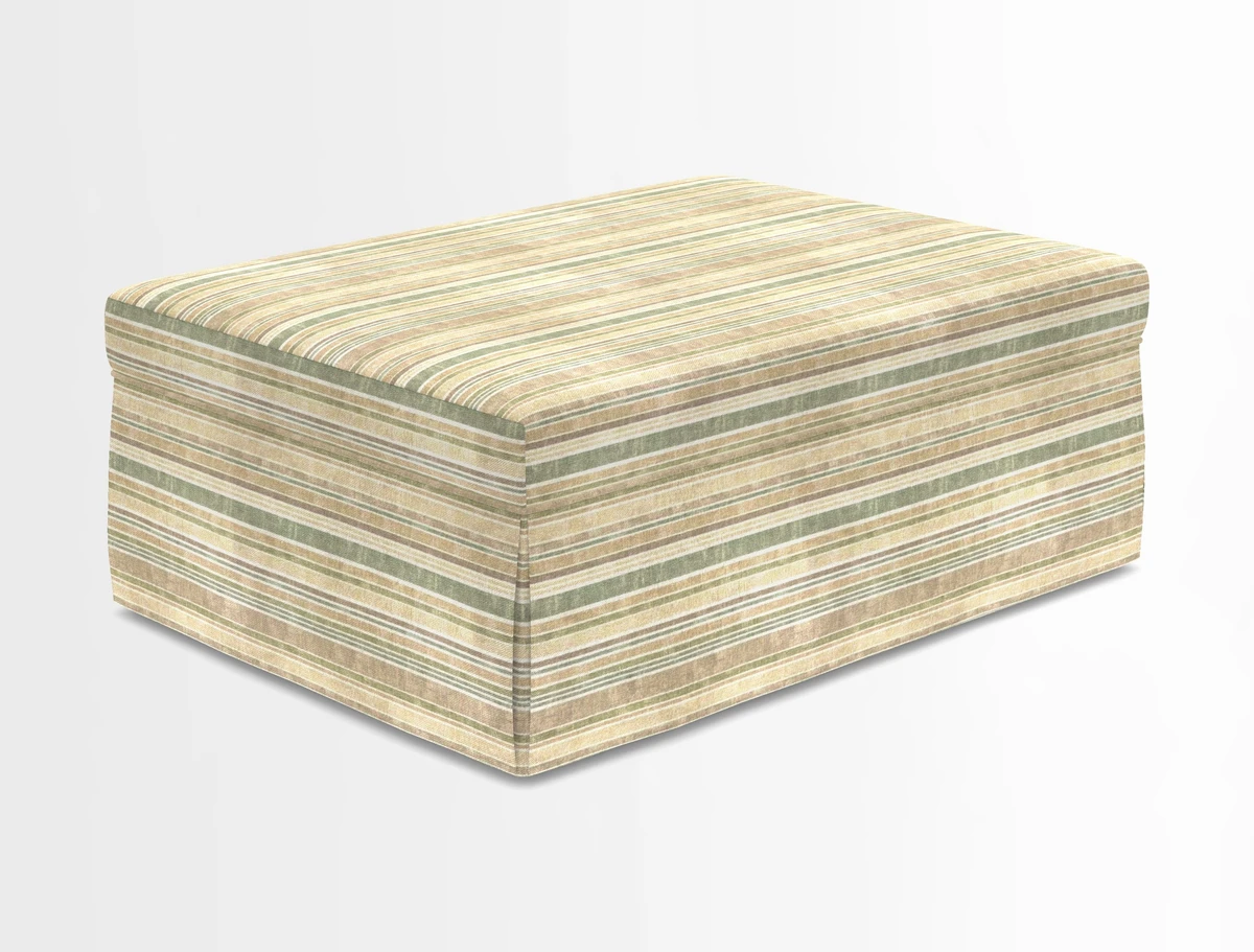Fontwell footstool in Globe Thistle Storm