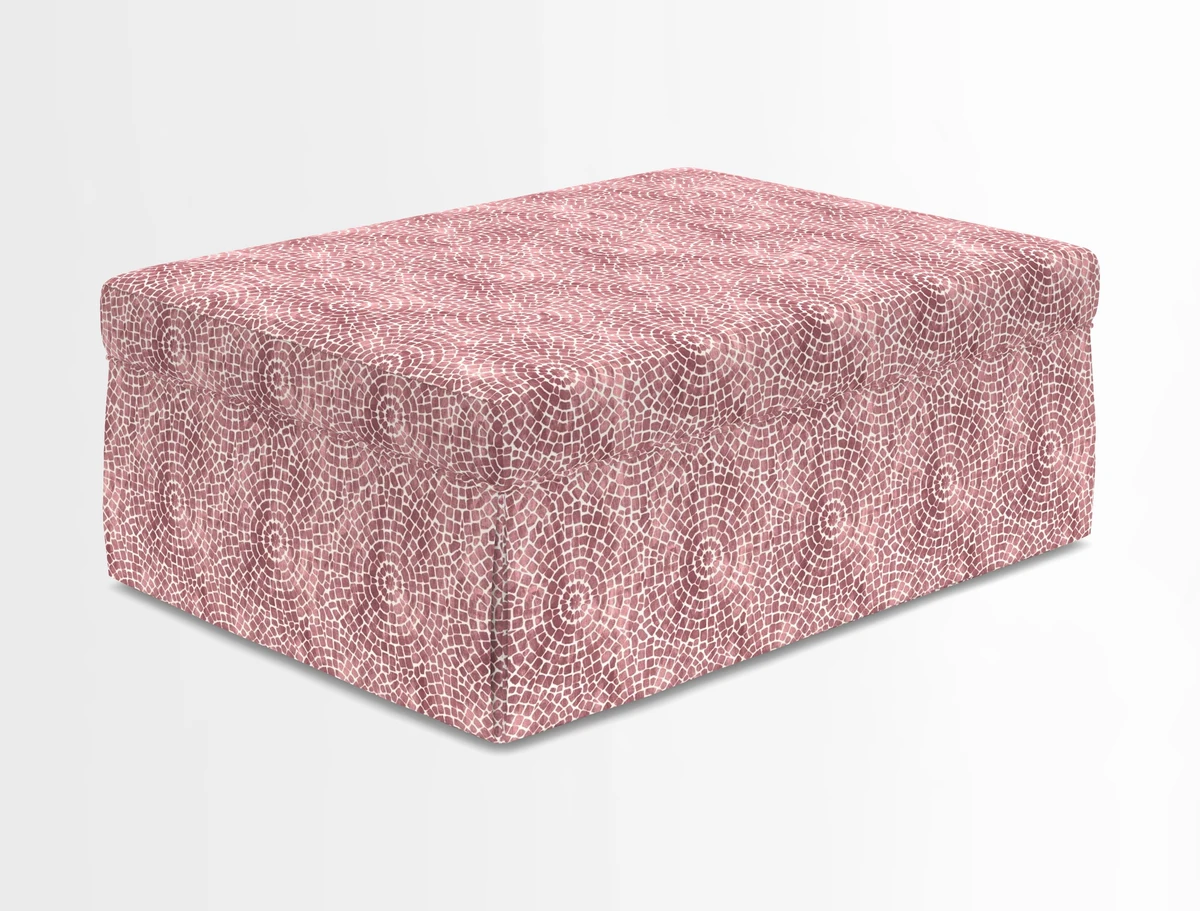 Fontwell footstool in Globe Thistle Storm