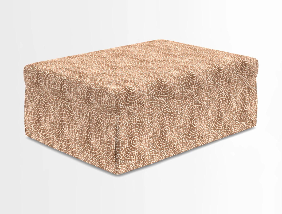 Fontwell footstool in Globe Thistle Storm