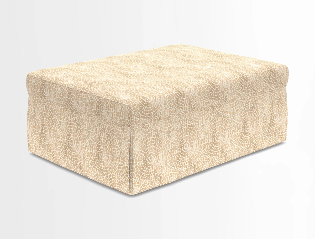 Fontwell footstool in Globe Thistle Storm
