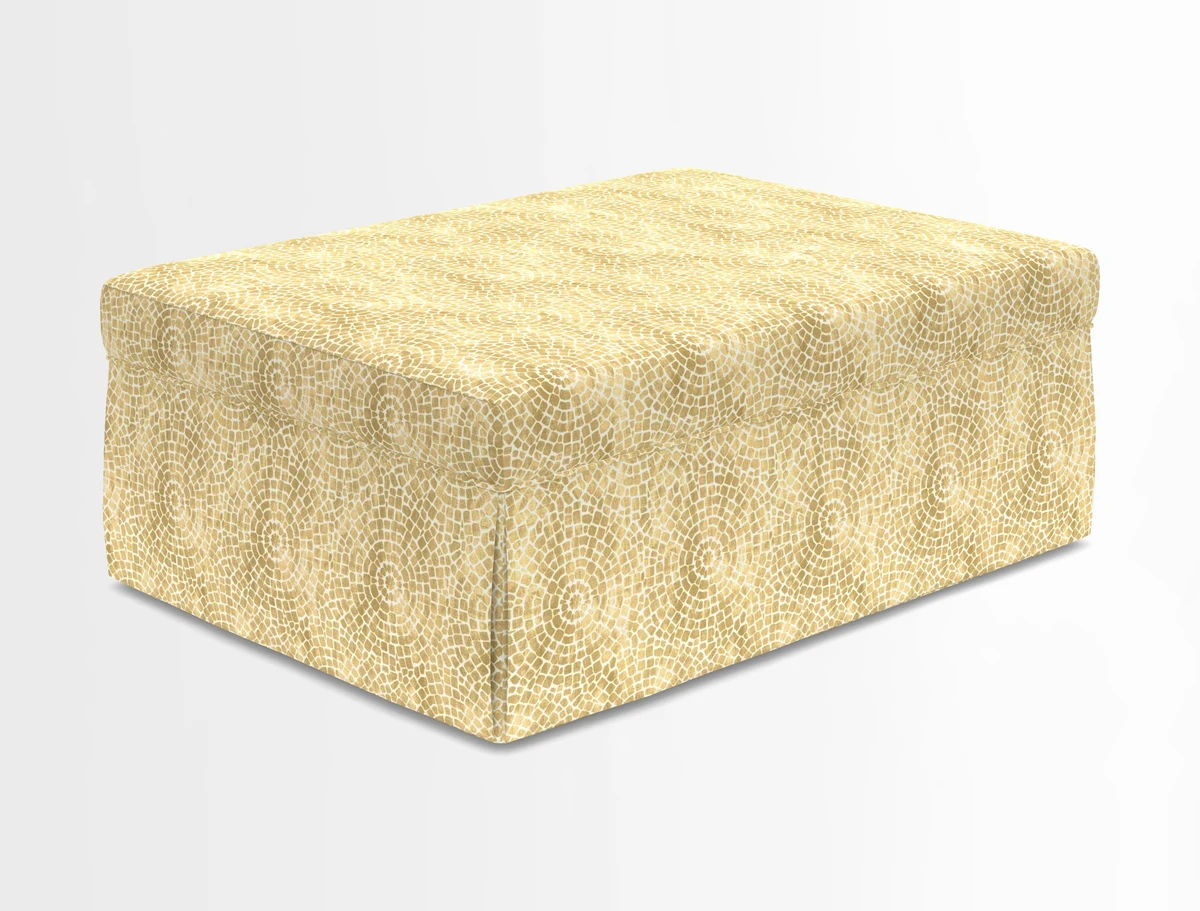 Fontwell footstool in Globe Thistle Storm