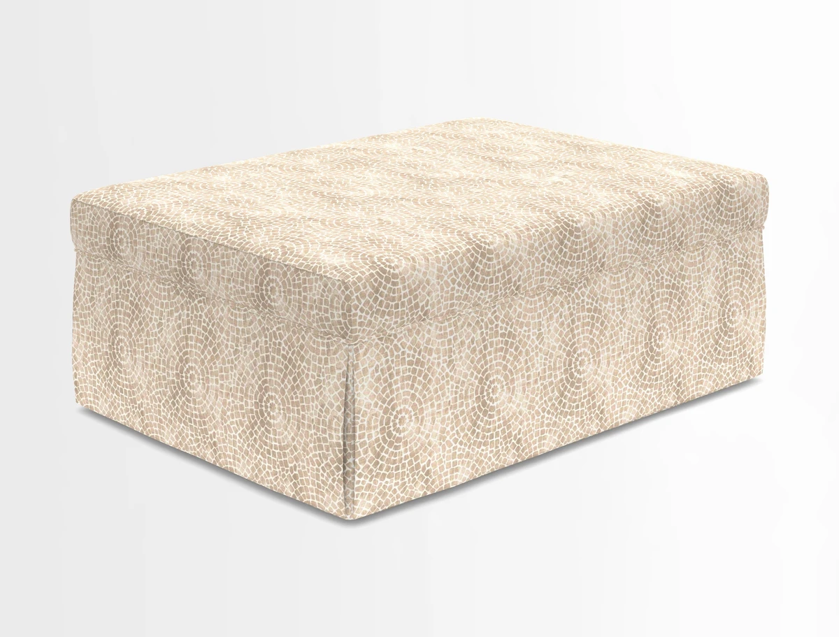 Fontwell footstool in Globe Thistle Storm