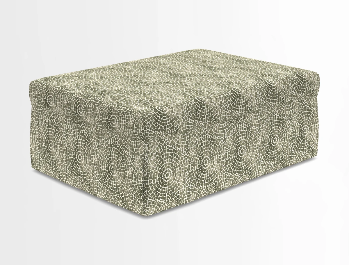 Fontwell footstool in Globe Thistle Storm