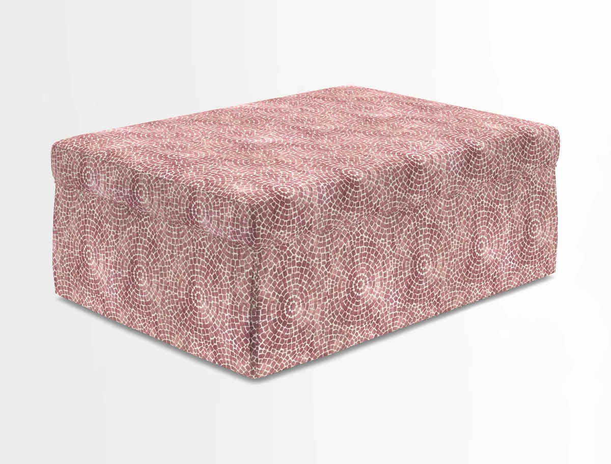 Fontwell footstool in Globe Thistle Storm