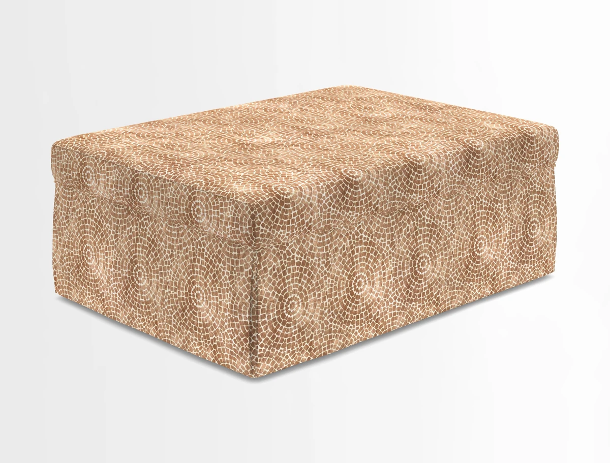 Fontwell footstool in Globe Thistle Storm