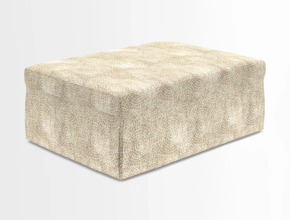 Fontwell footstool in Globe Thistle Storm