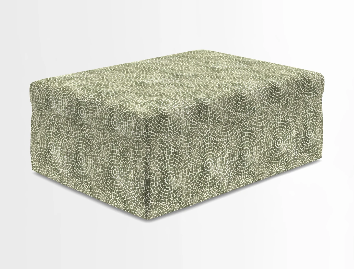 Fontwell footstool in Globe Thistle Storm