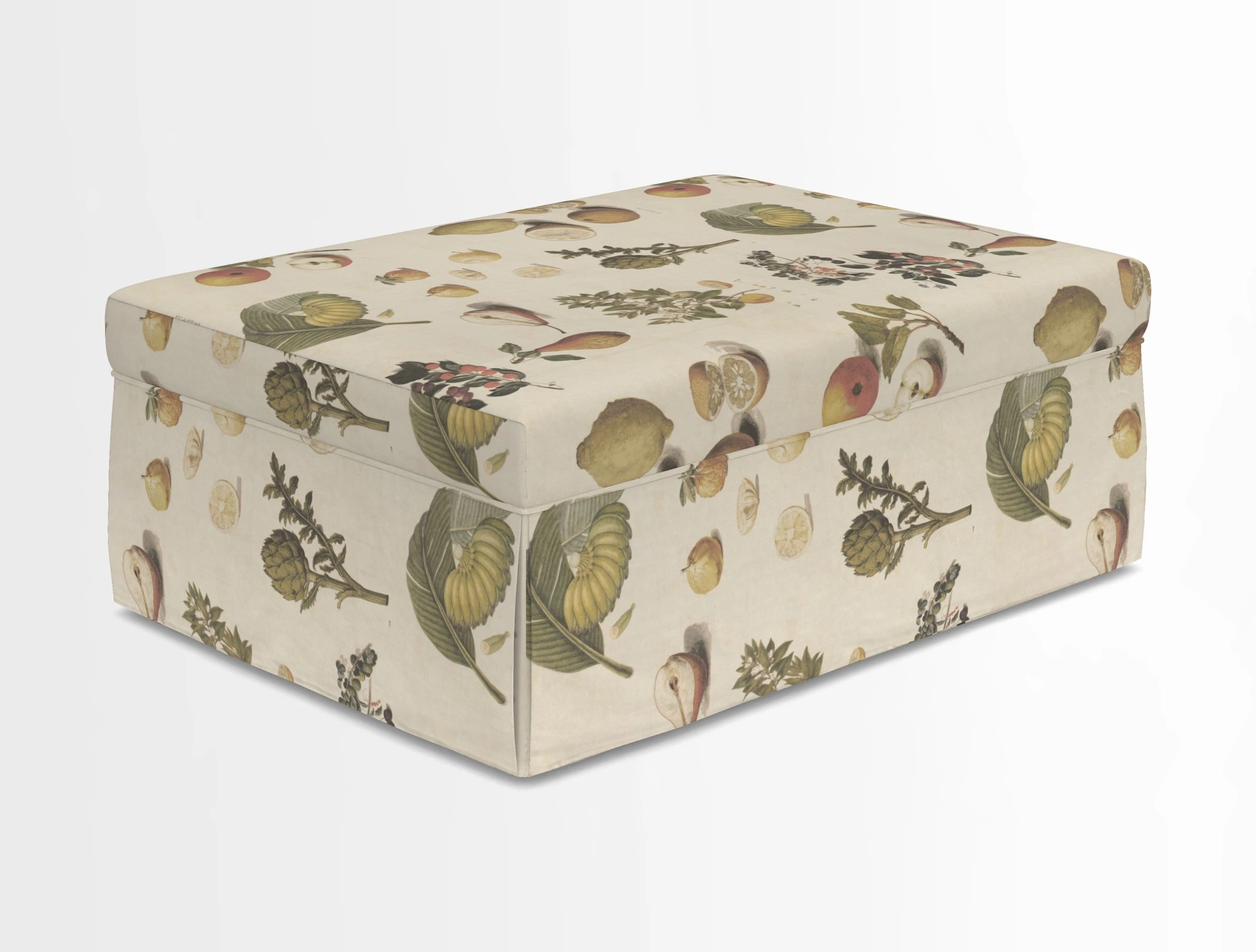 Fontwell footstool in Globe Thistle Storm