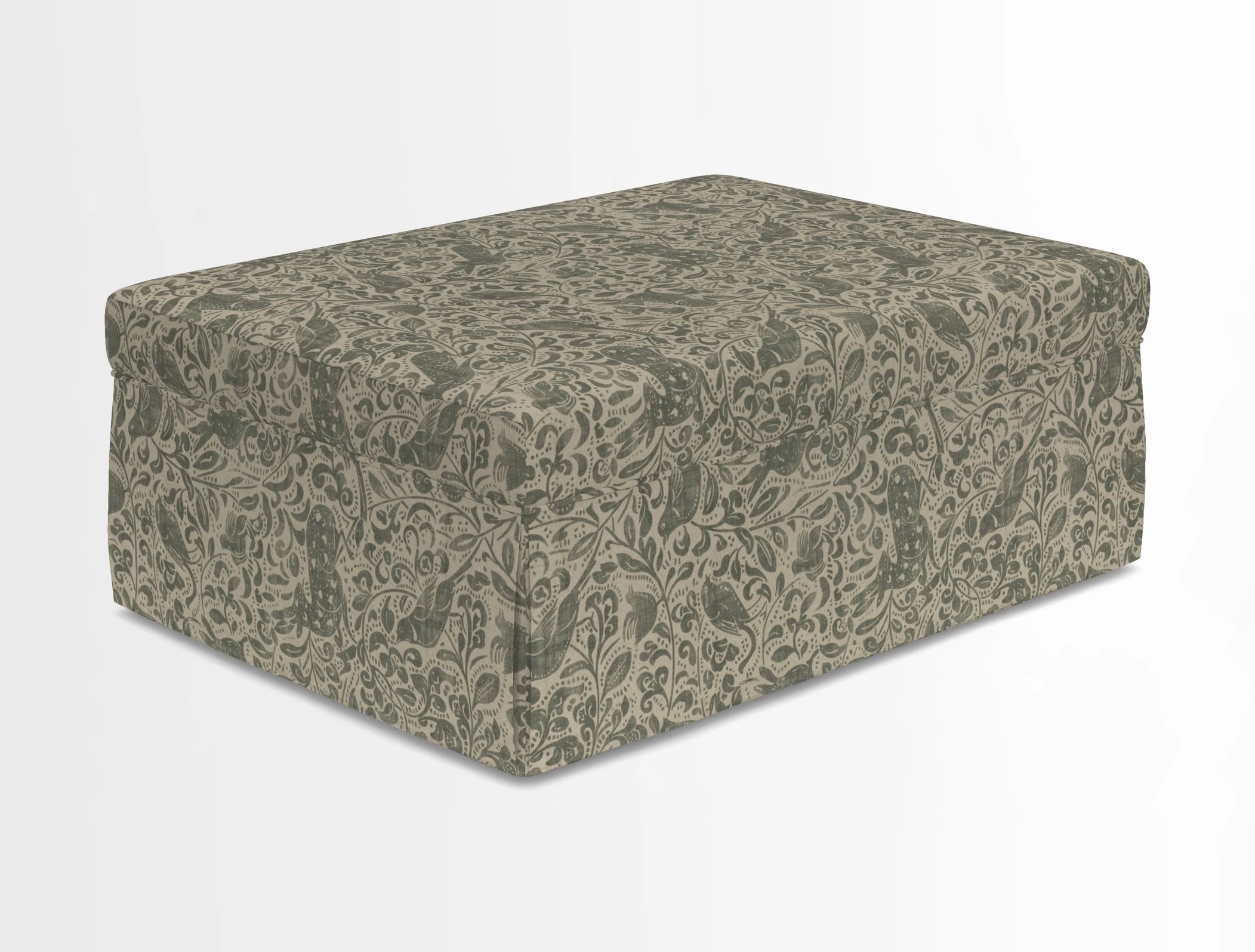 Fontwell footstool in Globe Thistle Storm