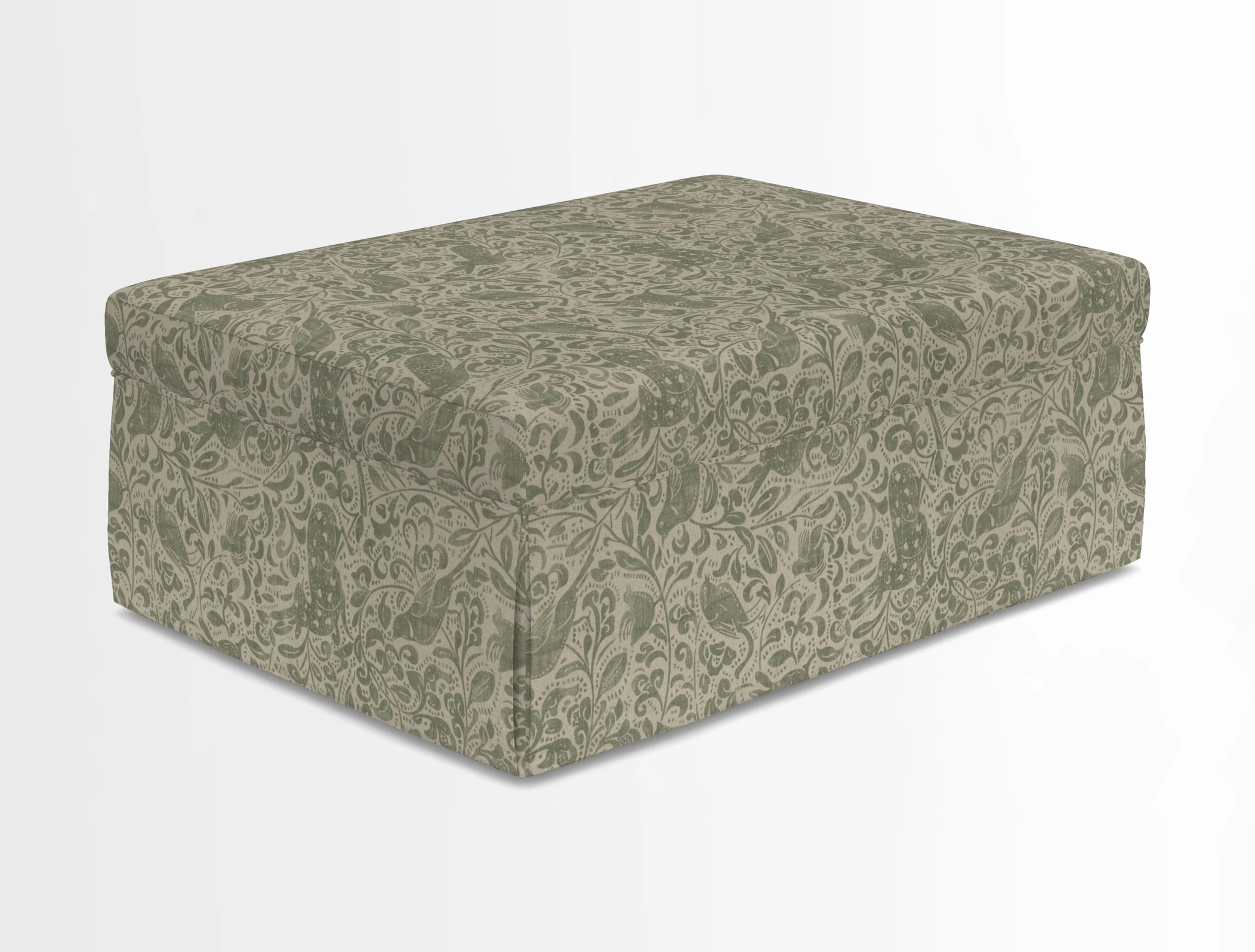 Fontwell footstool in Globe Thistle Storm
