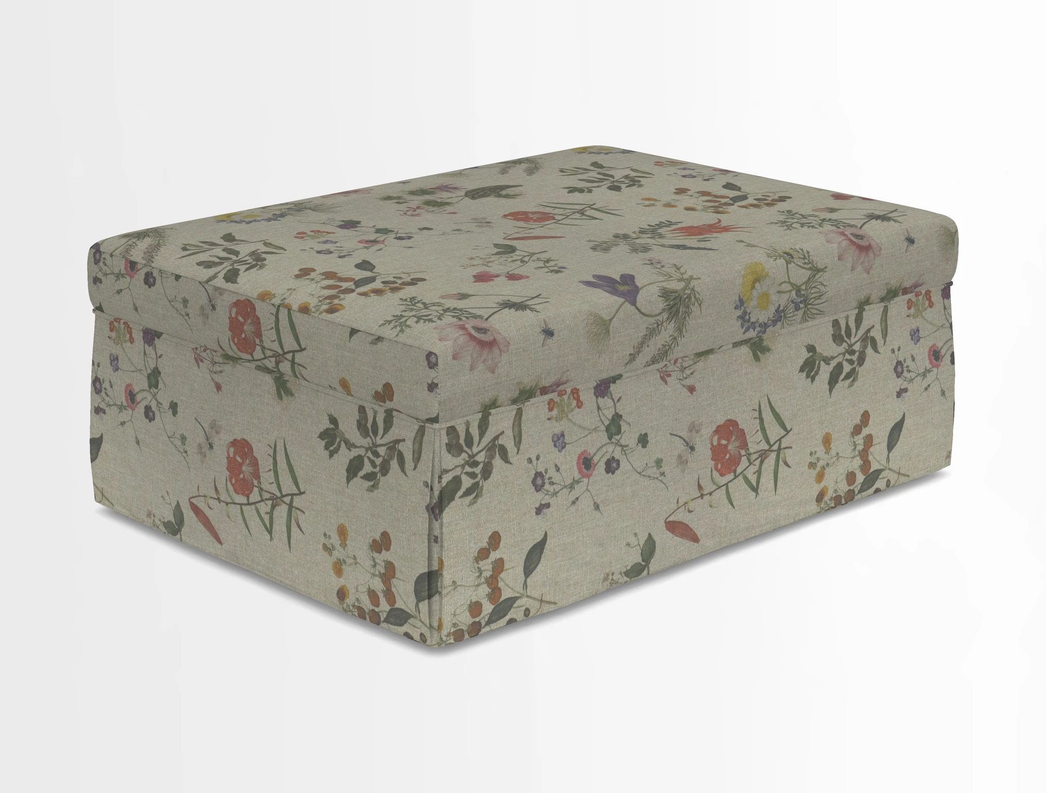 Fontwell footstool in Globe Thistle Storm