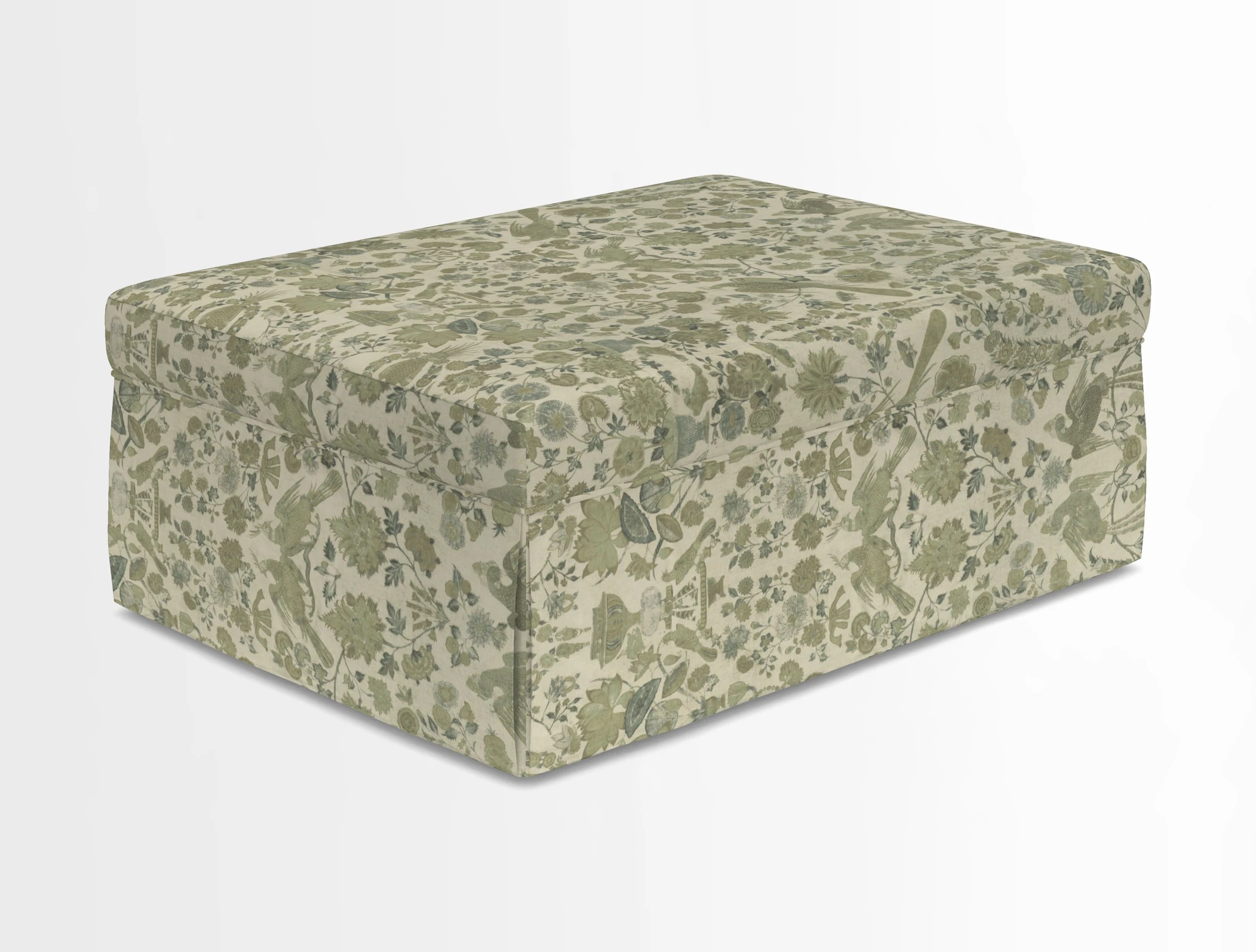 Fontwell footstool in Globe Thistle Storm