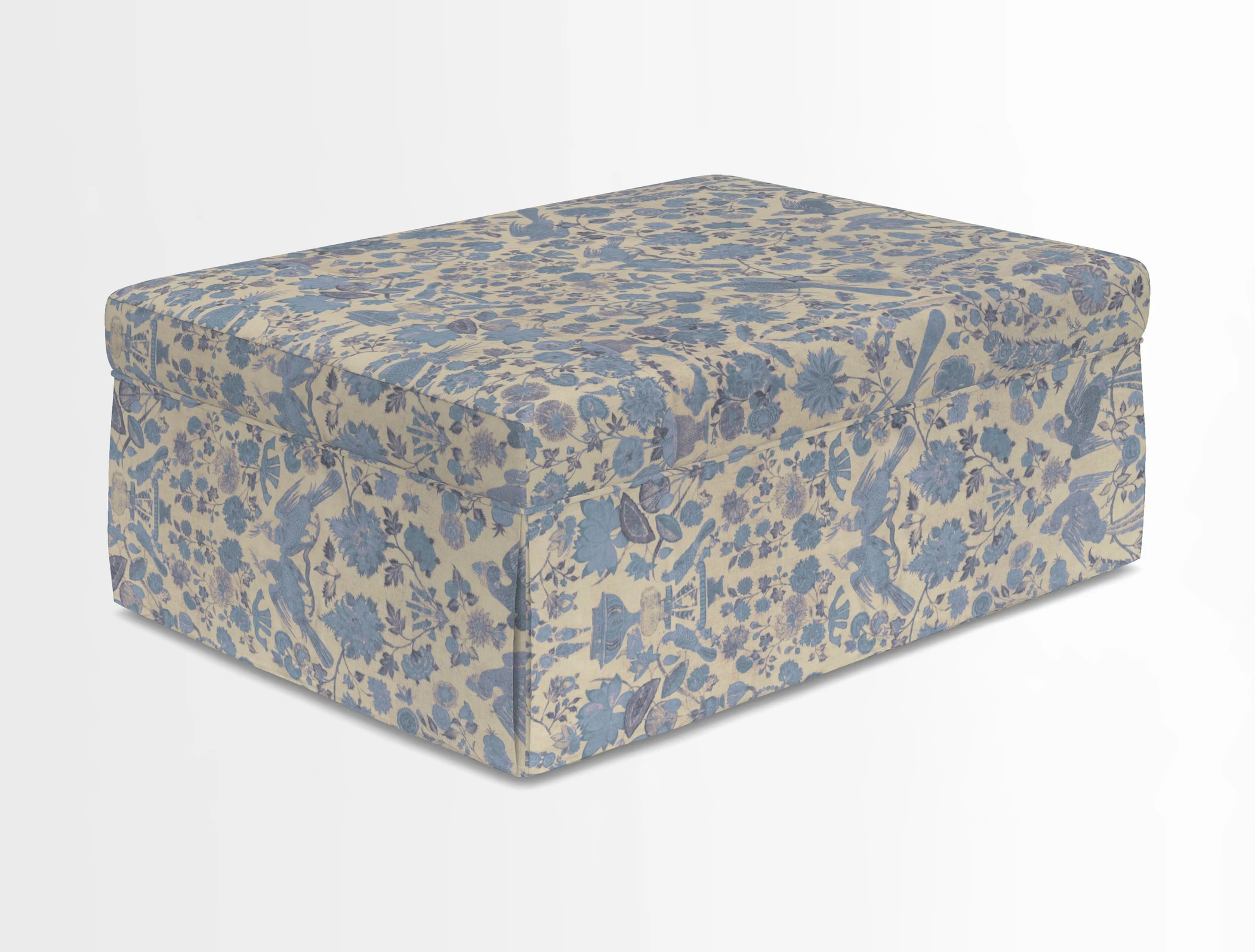 Fontwell footstool in Globe Thistle Storm