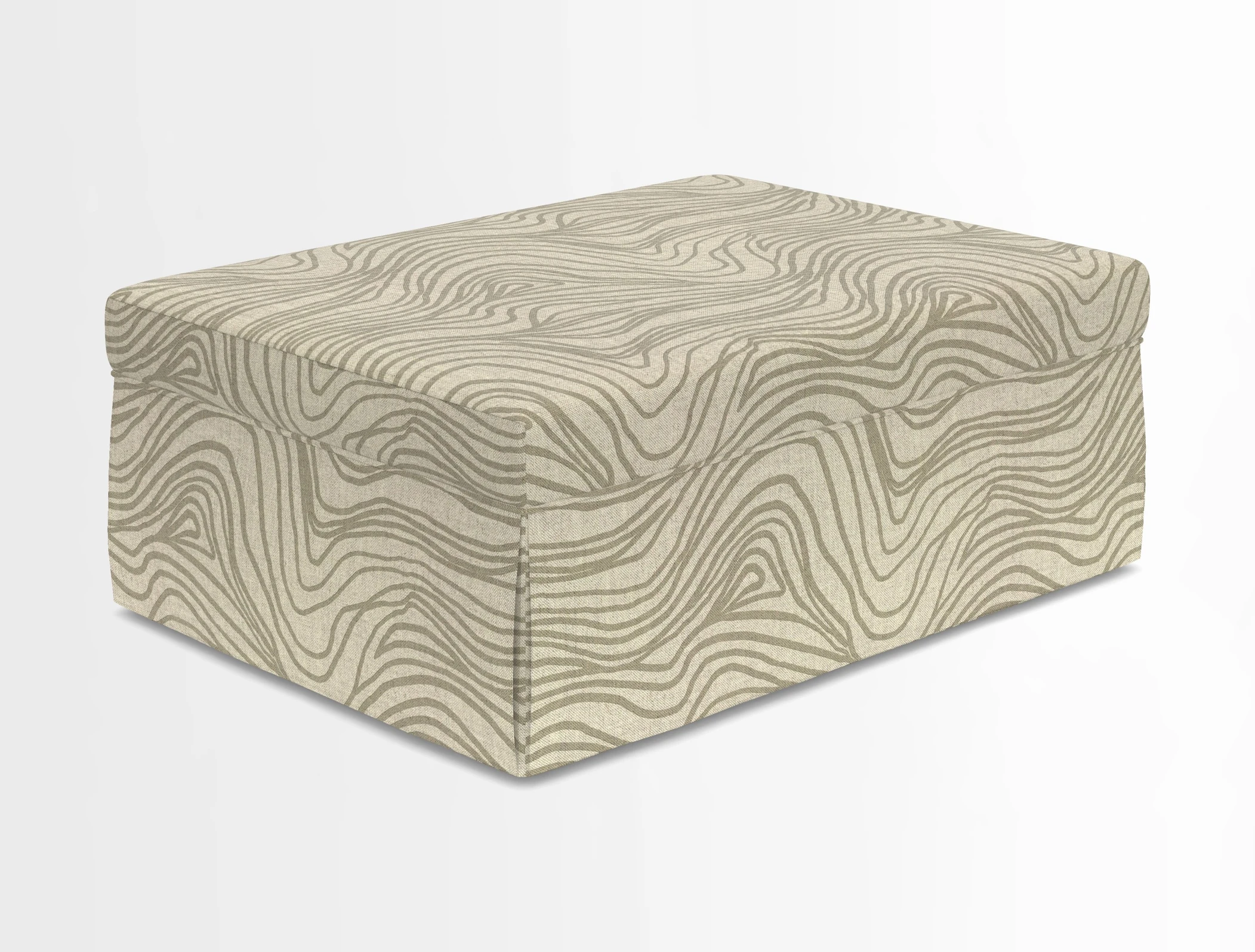 Fontwell footstool in Globe Thistle Storm