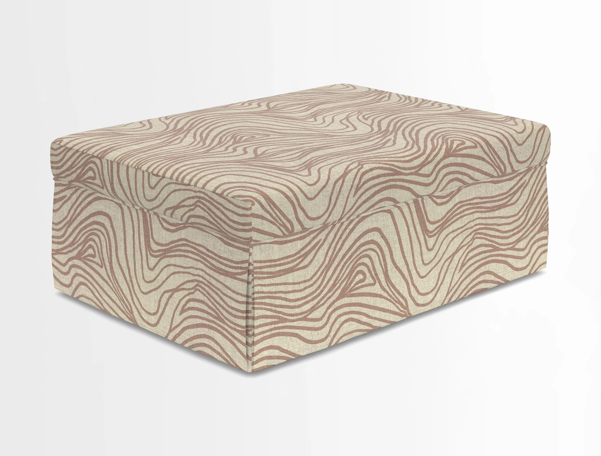 Fontwell footstool in Globe Thistle Storm