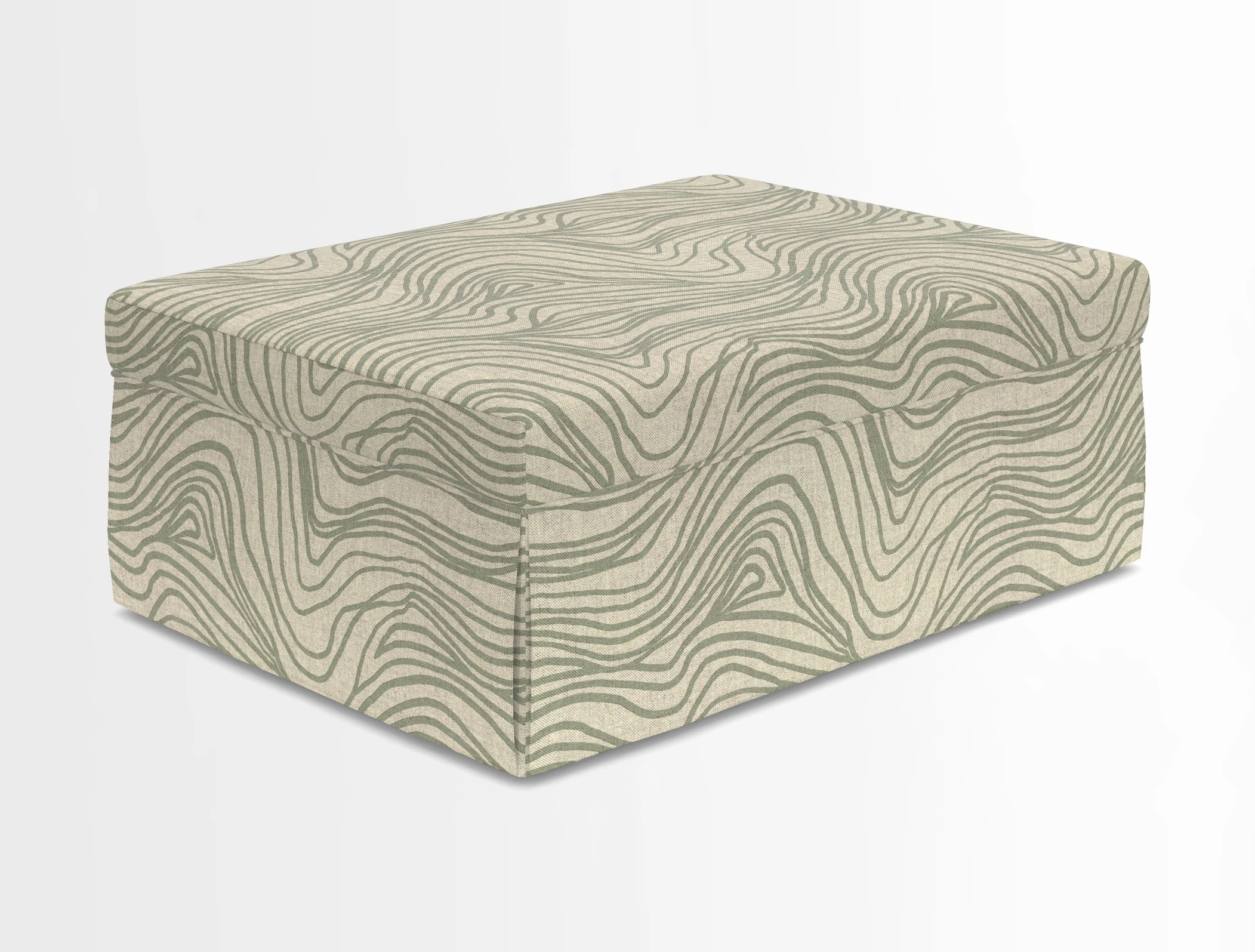 Fontwell footstool in Globe Thistle Storm