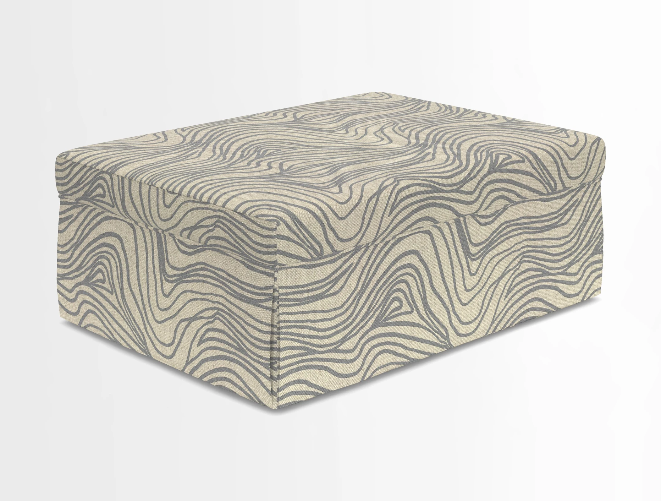 Fontwell footstool in Globe Thistle Storm