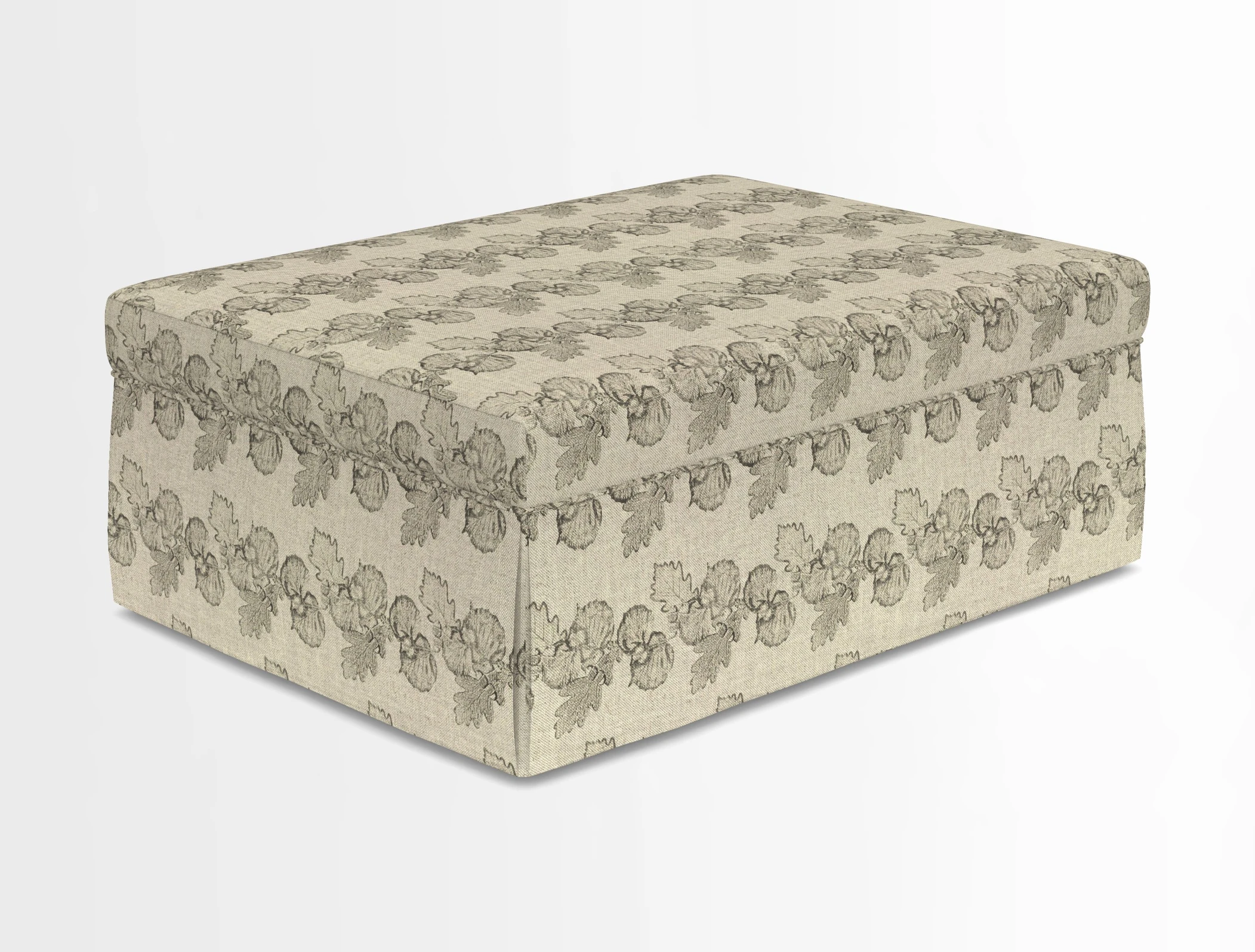 Fontwell footstool in Globe Thistle Storm