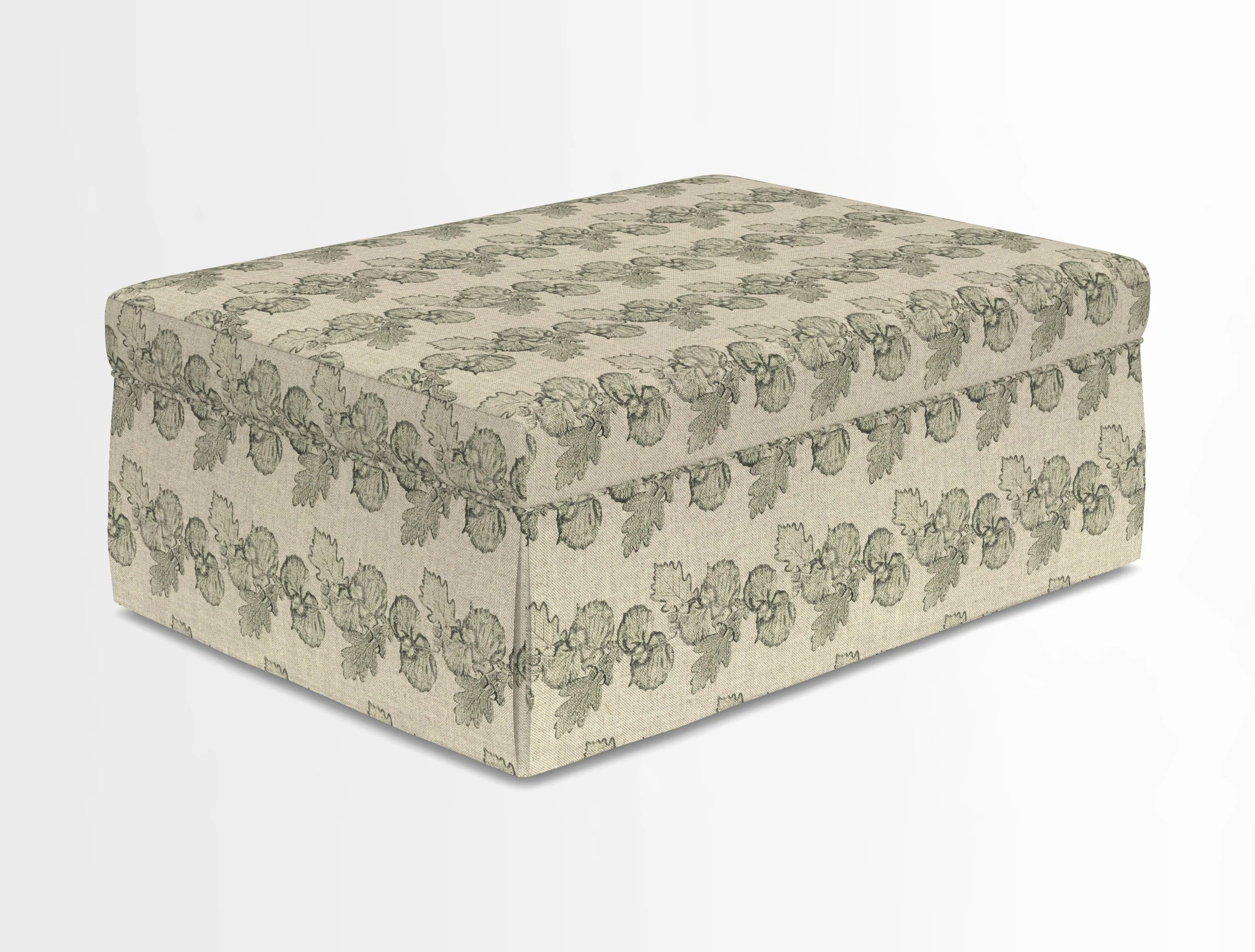 Fontwell footstool in Globe Thistle Storm
