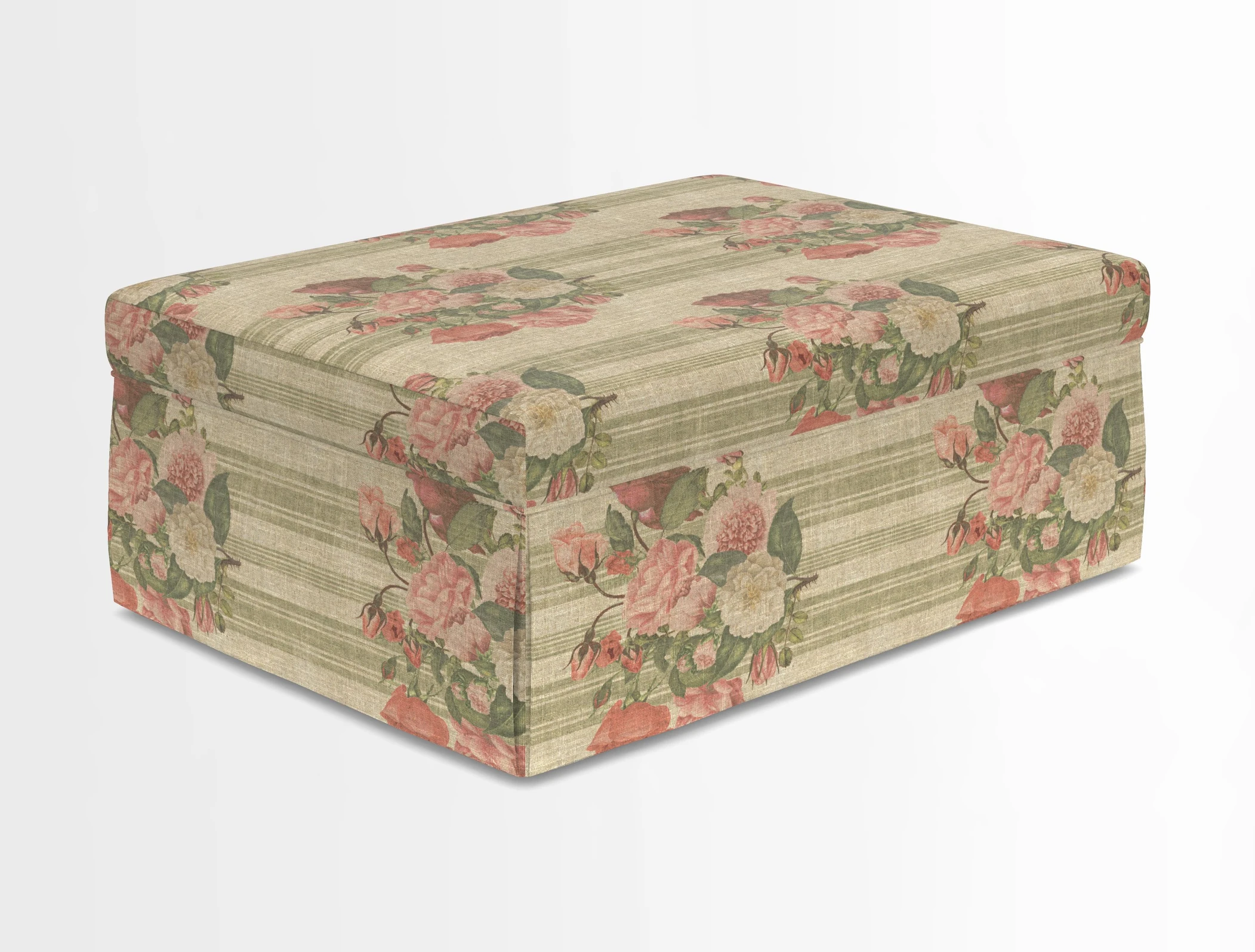 Fontwell footstool in Globe Thistle Storm