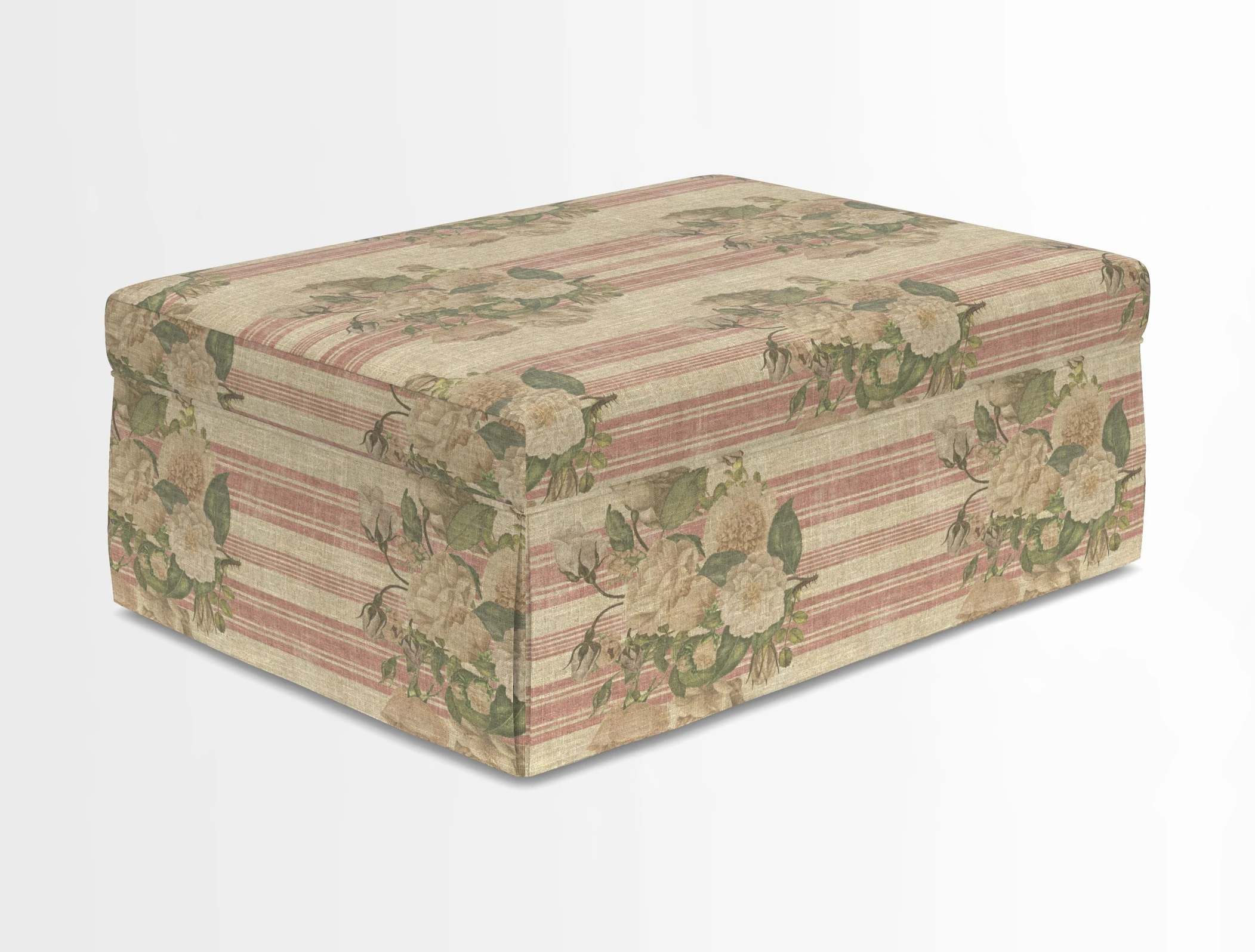 Fontwell footstool in Globe Thistle Storm